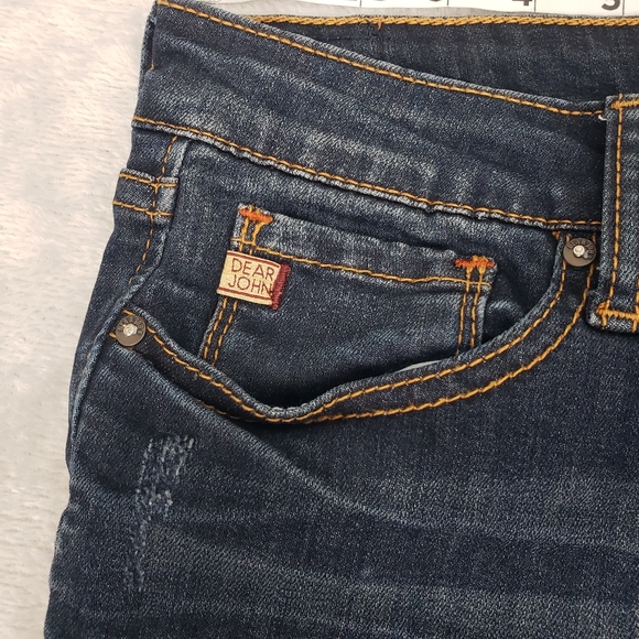 Dear John Playback Straight Low Rise Dark Wash Stretch Denim Women 27 (30) Jeans - Picture 10 of 13